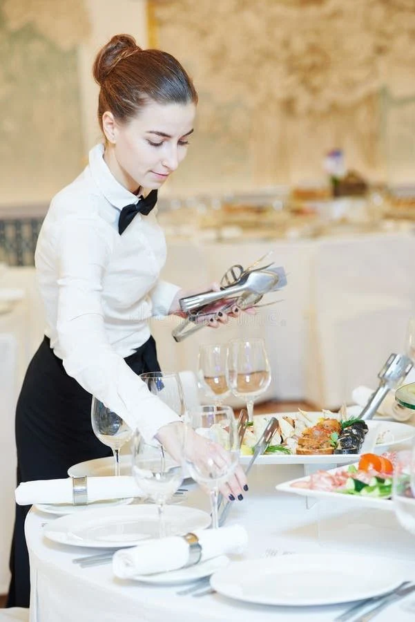 Sarah Pötter, Directrice de salle assure un dressage parfait et un accueil d'exception pour les clients du restaurant La Cigogne Itinérante à Kaysersberg.